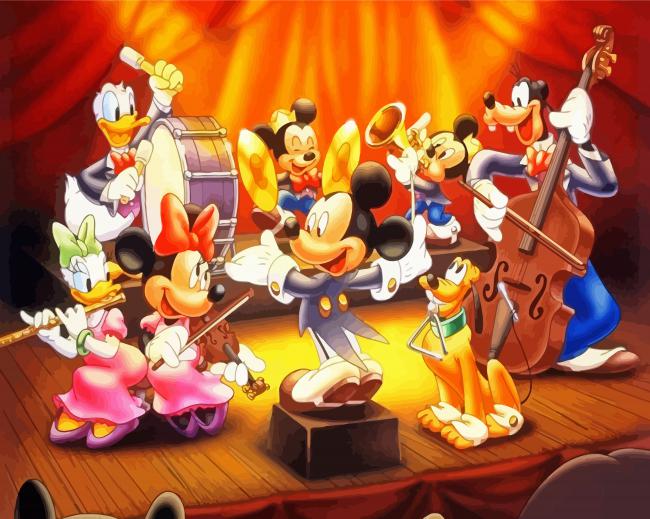 Disney Mickey Mouse Orchestra Paint By Numbers - NumPaints - Paint by  numbers